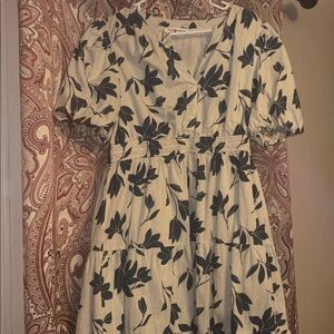 Harlow & Rose Cream and Blue floral dress